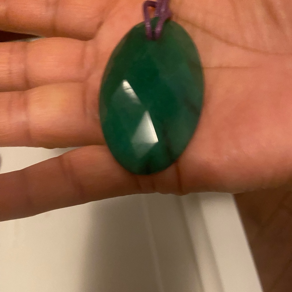 Green stone necklace